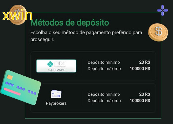 O cassino xwinbet oferece uma grande variedade de métodos de pagamento